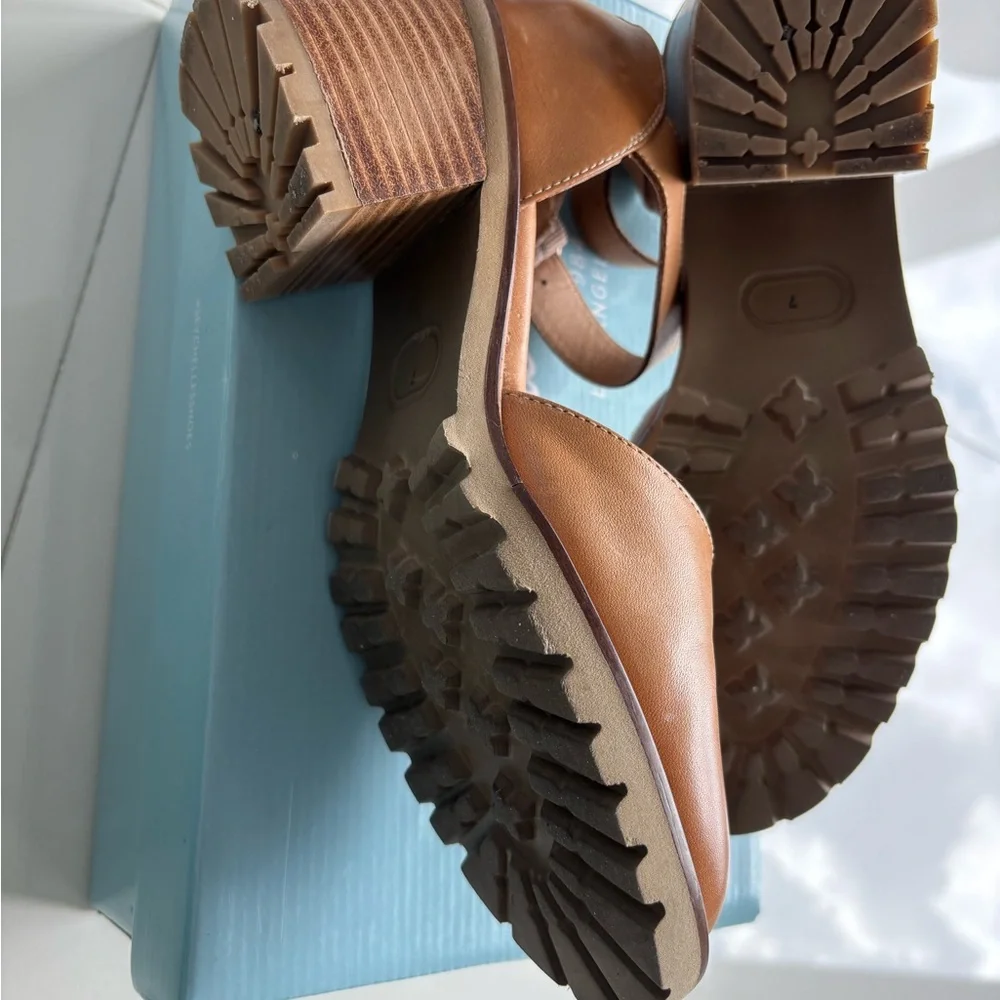 Seychelles Lock and Key Brown Heeled Boots with Stacked Heel - Picture 8 of 8